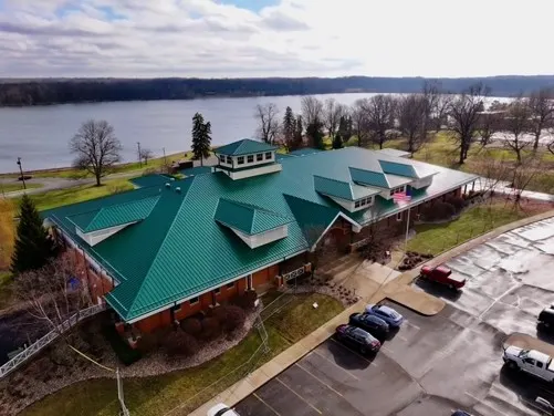 Tarping and dry-in on a Seelyville commercial roof